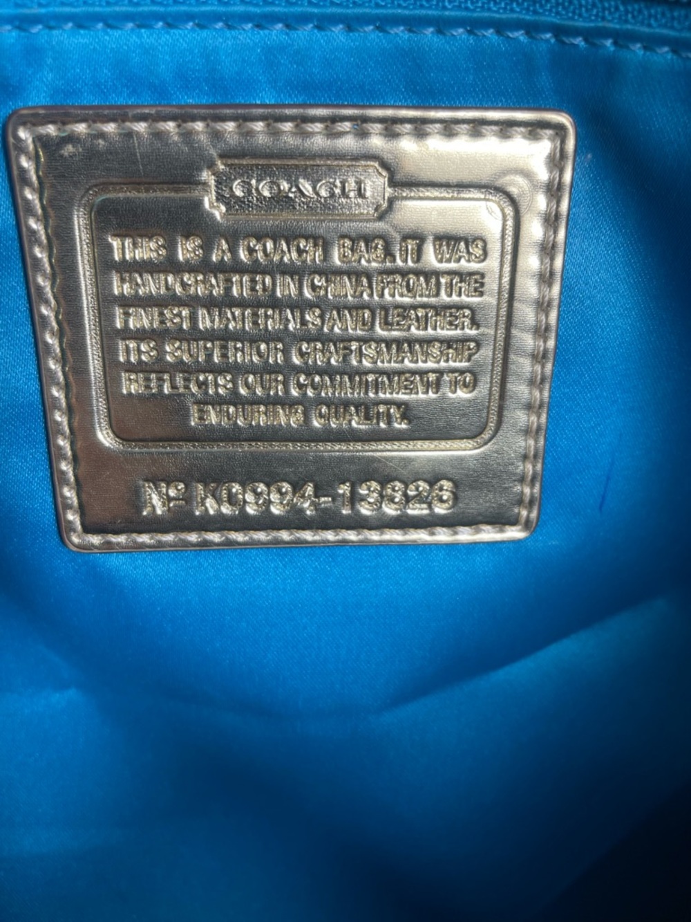 Coach Poppy 2009 Gold Metallic Op Art Glam Tote 13826 - Picture 6 of 16